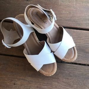 American Eagle White Cork Wedge